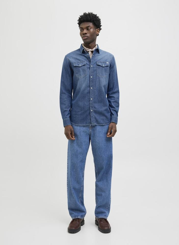 JACK & JONES Casual Regular Fit Denim Shirt - Image 4