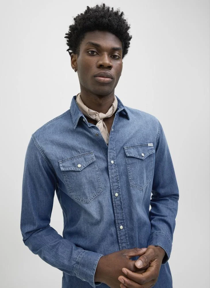 JACK & JONES Casual Regular Fit Denim Shirt