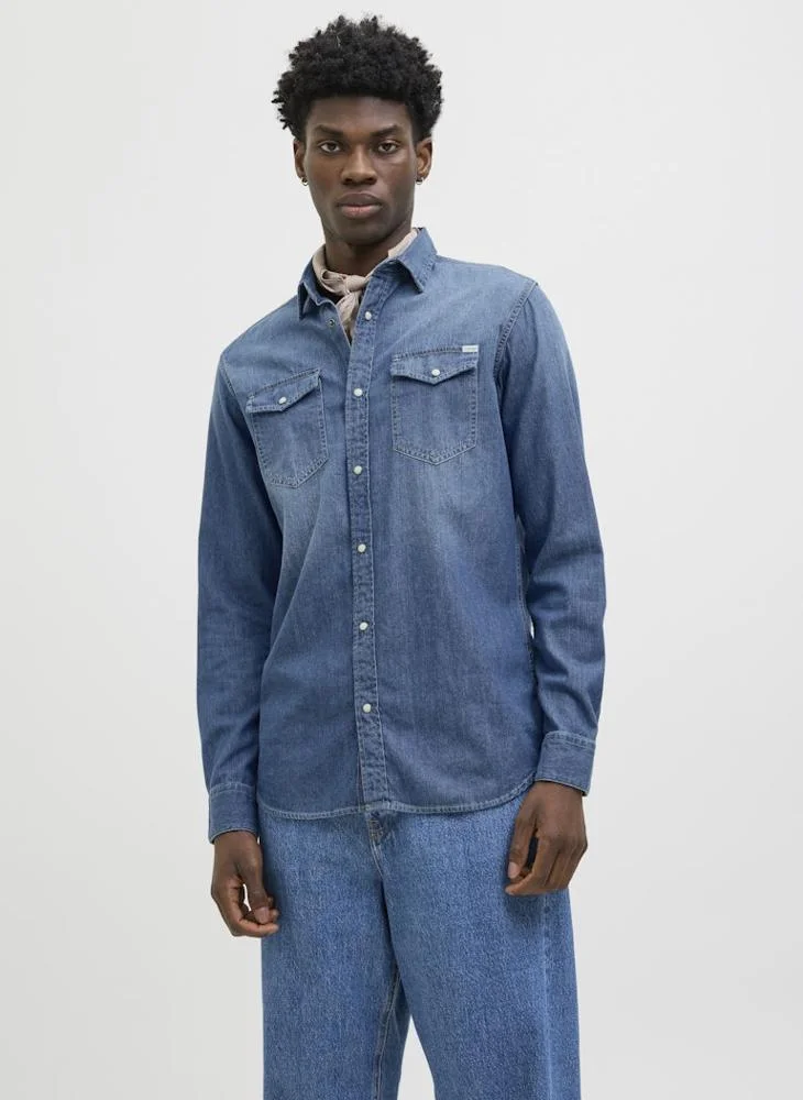 JACK & JONES  Casual Regular Fit Denim Shirt for Men | Best Price UAE