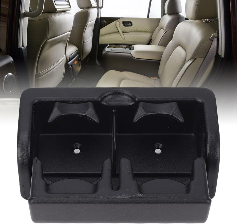 HEEPDD Rear Seat Cup Holder, Cup Holders Drink Holder for QX56 QX80, Easy Replace, Convenient Access for Passengers Rear Seat, ABS Material, Dual Automotive Interior and (Black) - Image 5
