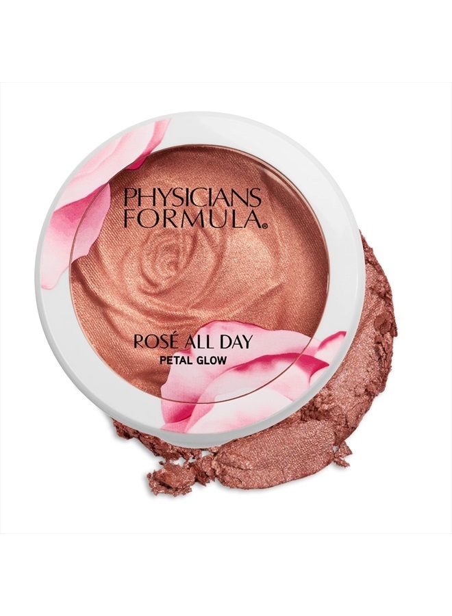 Physicians Formula Rosé All Day Highlighter Blush Face Powder, Blush Petal Glow, Shimmering Rose, Dermatologist Tested, Clinicially Tested - Image 1