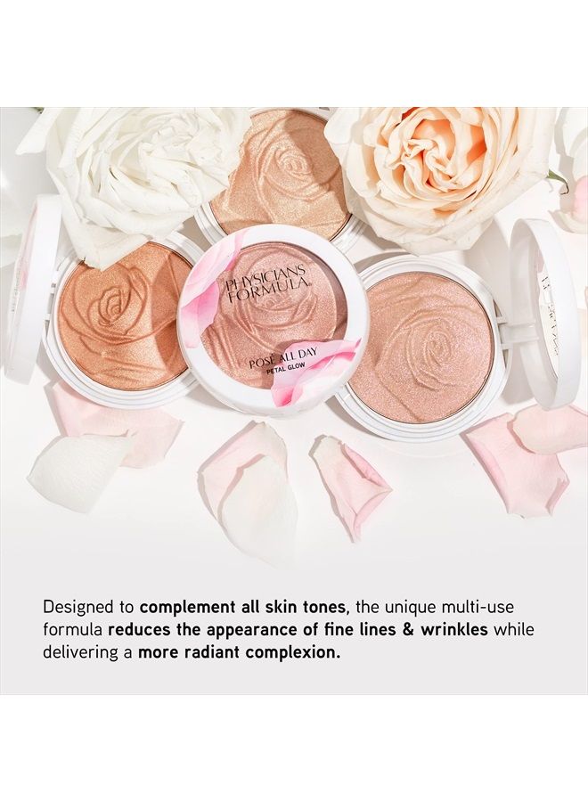 Physicians Formula Rosé All Day Highlighter Blush Face Powder, Blush Petal Glow, Shimmering Rose, Dermatologist Tested, Clinicially Tested - Image 5