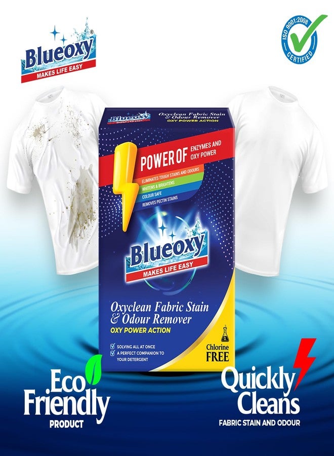 Blueoxy cloth stain remover powder | Instant Stain Remover for Clothes | All in One Powder Detergent | Suits for all Washing Detergent Powders | All color Stain Remover for Clothes - 400 Grams - Image 3