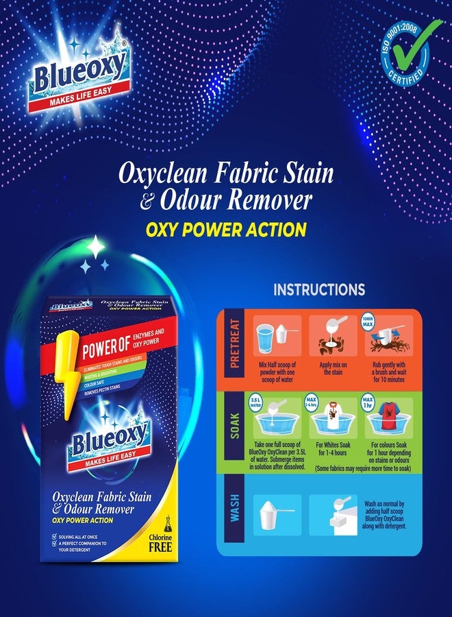 Blueoxy cloth stain remover powder | Instant Stain Remover for Clothes | All in One Powder Detergent | Suits for all Washing Detergent Powders | All color Stain Remover for Clothes - 400 Grams - Image 4
