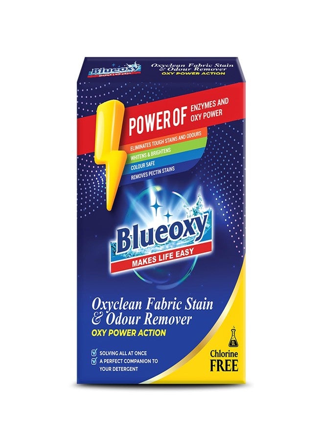 Blueoxy cloth stain remover powder | Instant Stain Remover for Clothes | All in One Powder Detergent | Suits for all Washing Detergent Powders | All color Stain Remover for Clothes - 400 Grams - Image 1