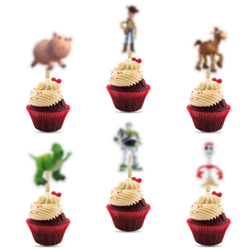 Seyal Ty Stry Cupcake Topper â€“ Fun Cartoon Character Birthday Cake Decoration â€“ Durable, Reusable, and Easy to Use Cupcake Decoration â€“ Perfect Party Supplies for Boys and Girls - Image 1