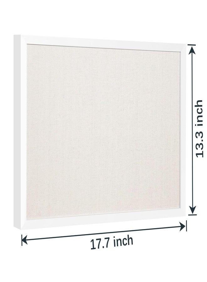 OWLKELA Linen Cork Board 13.3"x17.7" inch, Small Framed Corkboard with Linen for Wall, Hanging Linen Cork Board, Wall Decor with 20 Pushpins for School, Home & Office - Image 2