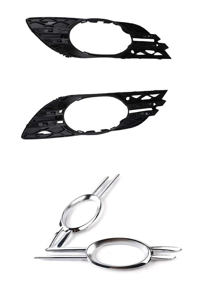 CNUPSM Fog Light Chrome Grille Trim Cover for Mercedes-Benz W211 E-Class 2007-2009 - 4Pcs - Image 1