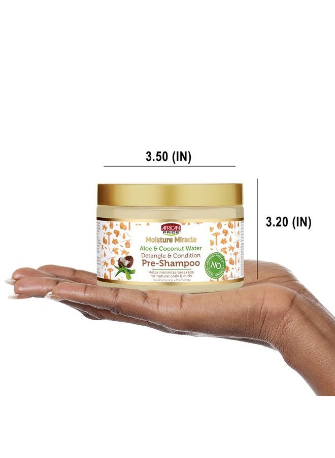 African Pride Moisture Miracle Aloe & Coconut Water Pre-Shampoo - Helps Minimize Hair Breakage for Natural Coils & Curls, Detangles & Conditions, 12 oz  - Image 5
