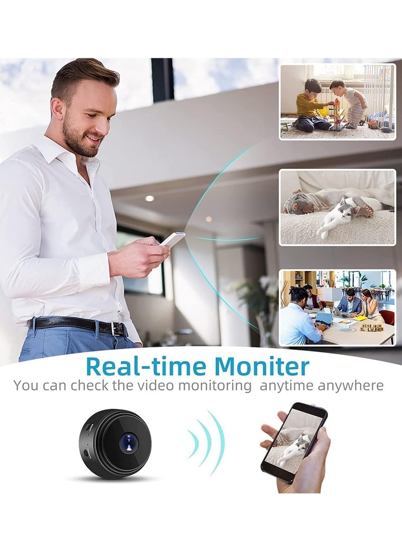 Generic - Mini Hidden Cameras Wireless WiFi Camera HD 1080P Home Security Cameras Surveillance with Audio and Video Live Feed Covert Baby Nanny Cam Tiny Smart Cameras with Night Vision and Motion Detection - Image 1