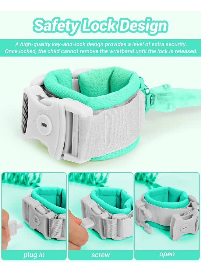 دكتور ميتر رابط معصم مضاد للضياع من دكتور ميتر، قطعتان من مقود أمان للأطفال الصغار مزود بقفل بمفتاح، وحزام عاكس للمشي للأطفال - مقود مزدوج بطول 8.2 قدم للأطفال مناسب للسوبر ماركت ومراكز التسوق والمطارات والحدائق وحدائق الحيوانات والأماكن المزدحمة - Image 2