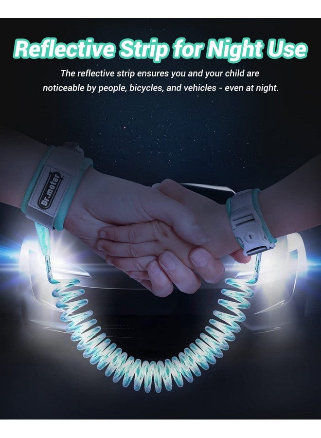 دكتور ميتر رابط معصم مضاد للضياع من دكتور ميتر، قطعتان من مقود أمان للأطفال الصغار مزود بقفل بمفتاح، وحزام عاكس للمشي للأطفال - مقود مزدوج بطول 8.2 قدم للأطفال مناسب للسوبر ماركت ومراكز التسوق والمطارات والحدائق وحدائق الحيوانات والأماكن المزدحمة - Image 4