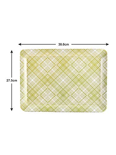Goodhomes Melamine Rectangular Multicolor Serving Trays Set of 3 Different Sizes MT135 - Image 2