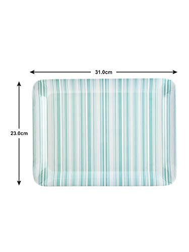 Goodhomes Melamine Rectangular Multicolor Serving Trays Set of 3 Different Sizes MT135 - Image 3