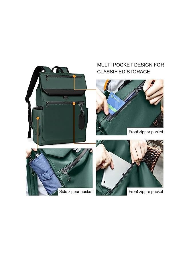 PROMASS Laptop Backpack with USB Charging Port, Water Resistant Laptop Rucksack, Casual Daypack for Men Women, Fits 14.1-inch Laptop Bag  - Image 3
