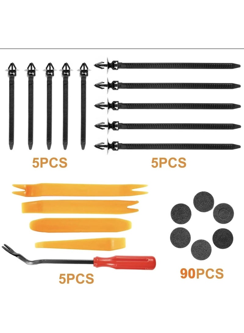 Alayjah 820 +105 PCS Bumper Retainer Clips Car Plastic Rivets Fasteners Push Retainer Kit Push Pin Rivets Set Door Trim Panel Fender Clips Compatible with Ford Toyota Honda Nissan Warranty High Q 10100010 - Image 3