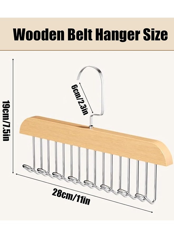 CityRiya-Long Tie Rack Hanger for Men 4 PCS Non-Slip Belt Hanger, Bra Hangers for Closet 8 Hooks Belt Organizer Holder Coat Rack for Clothing Storage Organization Belt Rack for Wardrobe Clothes Hat Tank Tops  - Image 4