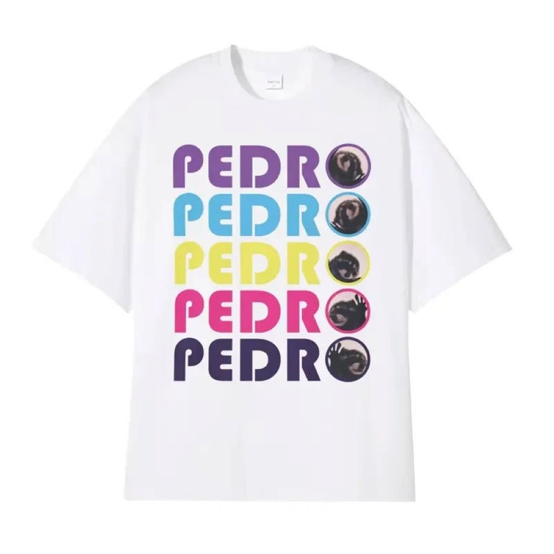 Pedro Raccoon Fun Meme T-Shirt Color Retro Style Pattern T-Shirt Men And Women Clothing Aesthetic T-Shirt - Image 4