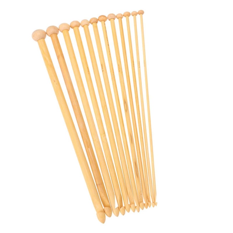 12Pcs Portable Knitting Needles with Round Bead Heads for Sweaters Scarves DIY Crochet Tools - Image 2