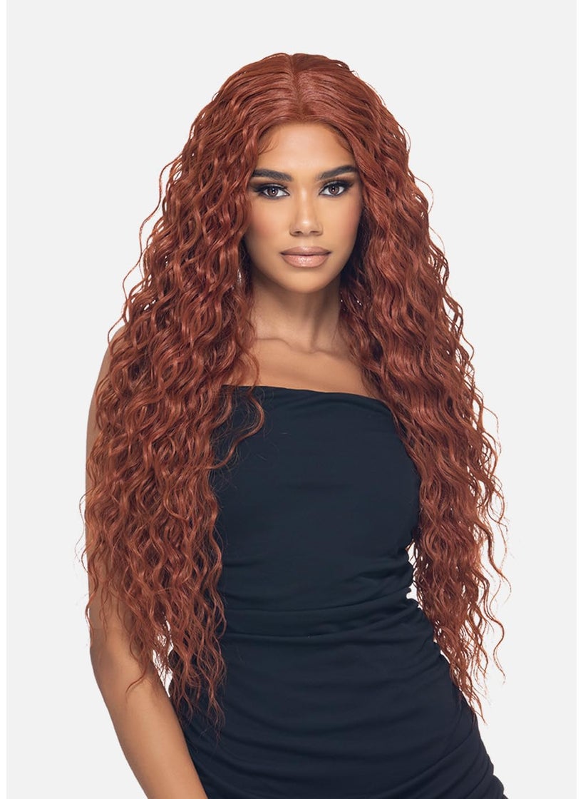VIVICA A. FOX Vivica A Fox WNB4 HUMAN HAIR BLEND Lace Front Wig Color 1B Off Black 