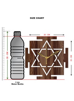 Yami Yami MDF Wood Analog 25 cm X 25 cm Wall Clock (Brown, Without Glass, Small Size) | Wall Clock-033 Wenge -1  - Image 4
