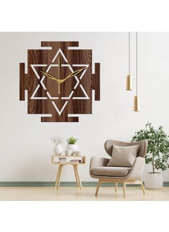 Yami Yami MDF Wood Analog 25 cm X 25 cm Wall Clock (Brown, Without Glass, Small Size) | Wall Clock-033 Wenge -1  - Image 1
