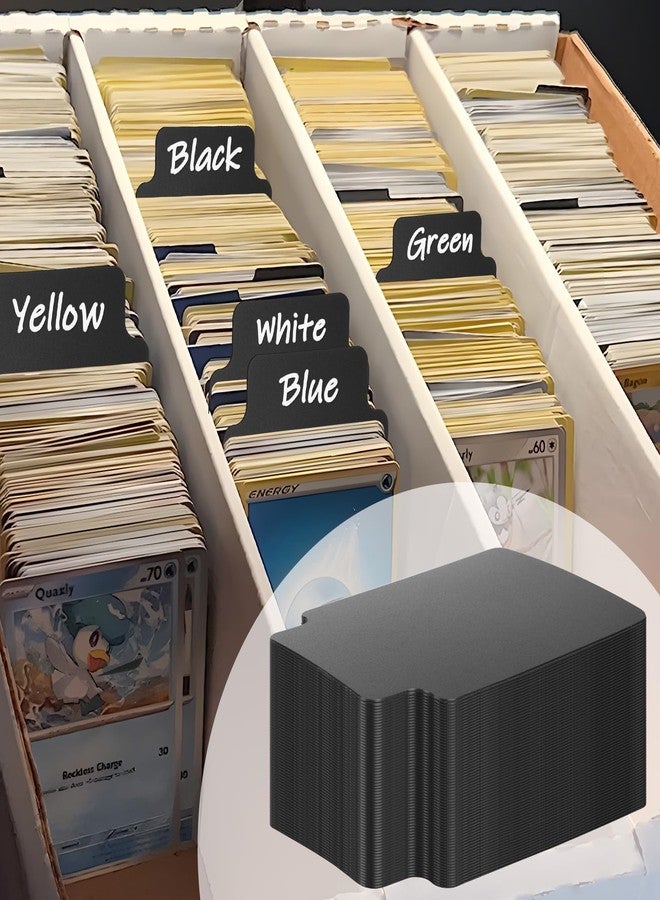 Homakover Tall Trading Card Dividers, 0.8MM Thick Card Page Dividers Frosted Card Separator with Tabs Top Loaders Plastic Divider Cards for BCW, Games Sports, Playing Card, 4.2 * 3" (100) - Image 2