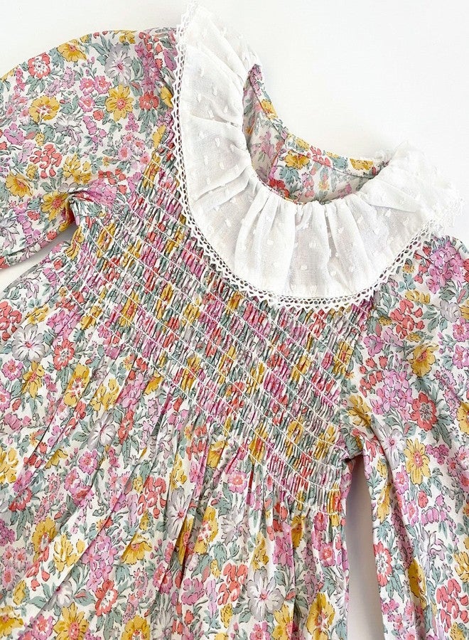 Curipeer Infant Baby Girls Floral Romper Casual Long Sleeve Flower Printed Bodysuit for Autumn Pink 6M - Image 3
