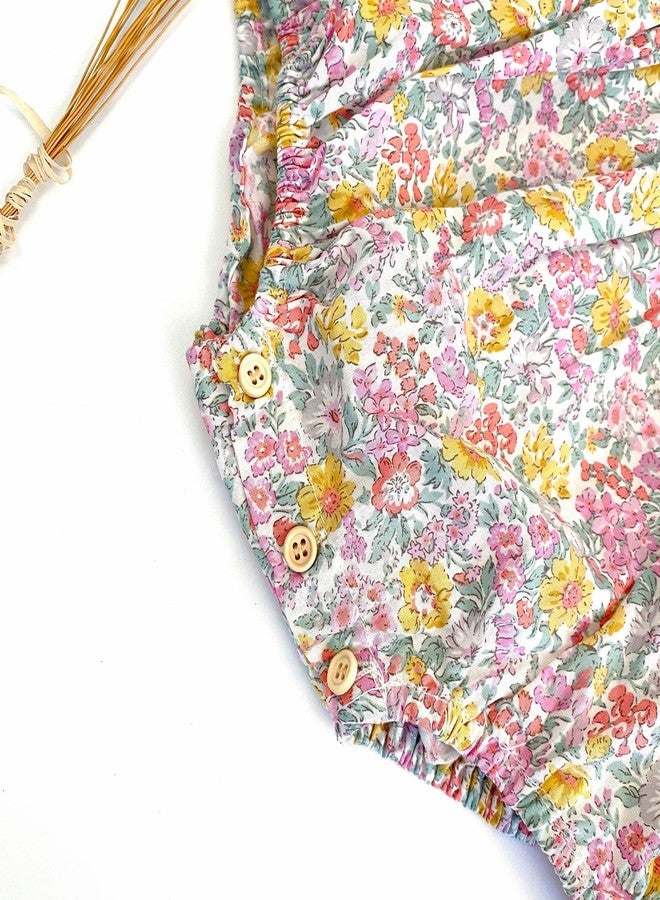 Curipeer Infant Baby Girls Floral Romper Casual Long Sleeve Flower Printed Bodysuit for Autumn Pink 6M - Image 5