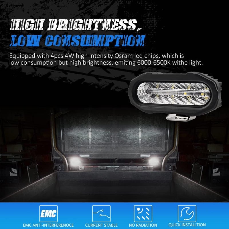 NORTHYUN LED Third Brake Light, Rear High Mount Brake Lamp Led Tail Red and White Backup Reverse Light Universal Compatible with Off Road Truck Pickup SUV UTV Trailer, 1PC - Image 5