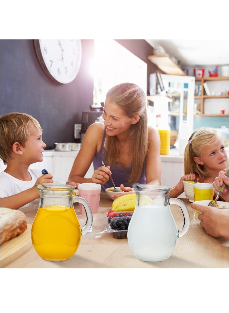 KASTWAVE 2 Pcs Small Glass Pitcher Elegant Shaped Glass Creamer Pitcher Glass Tea Pitcher Coffee Milk Creative Milk Frothing Pitcher Milk Frother Cup Creamer Jug  Frothing Pitcher(Elegant Style) - Image 4