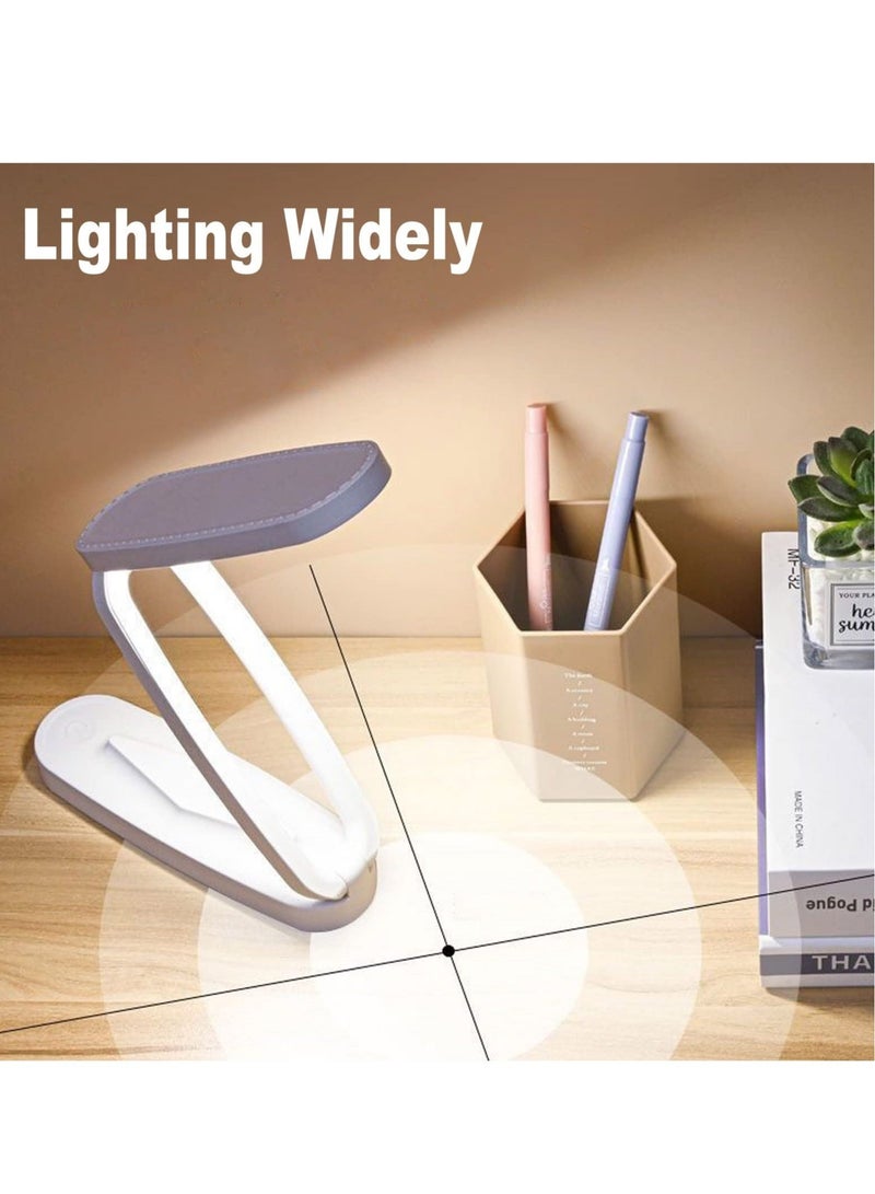 Captaintech Foldable LED Desk Lamp, Portable Rechargeable Table Light with 3 Brightness Settings, Small Book Reading Light, Eye-Caring Studying Light for Home, Reading, Studying, Work, Travel - Image 2