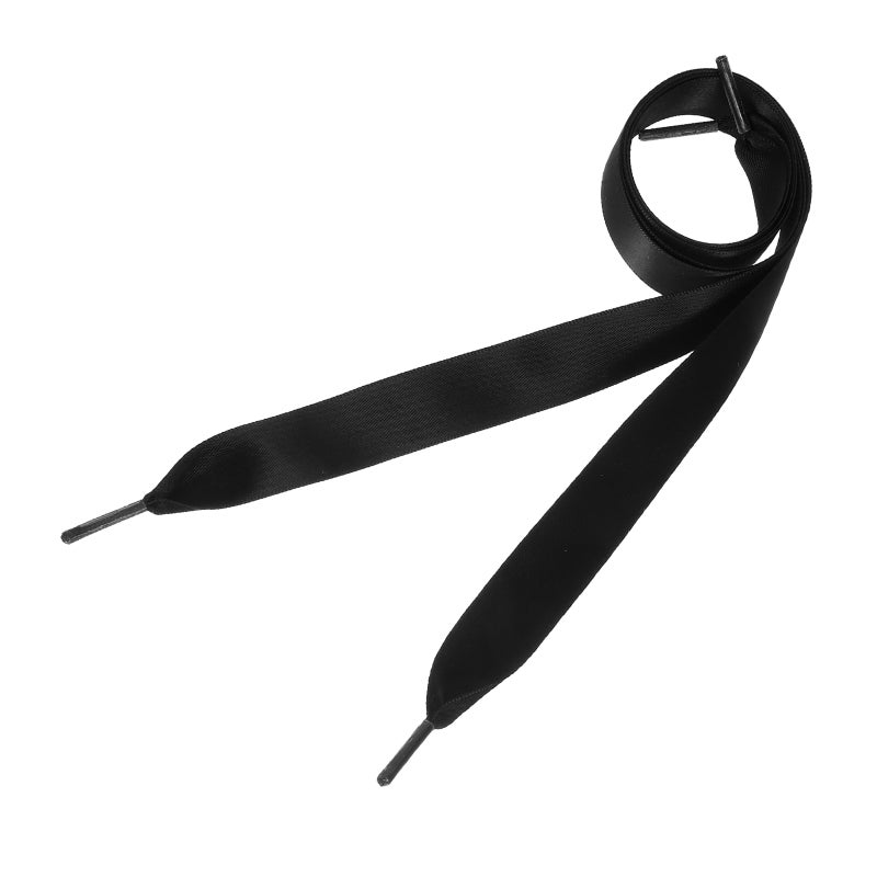 Pair of 0.7M Silk Ribbon Fashion Shoe Laces Flat Shoestring for DIY Shoes Decoration (Black) - Image 4