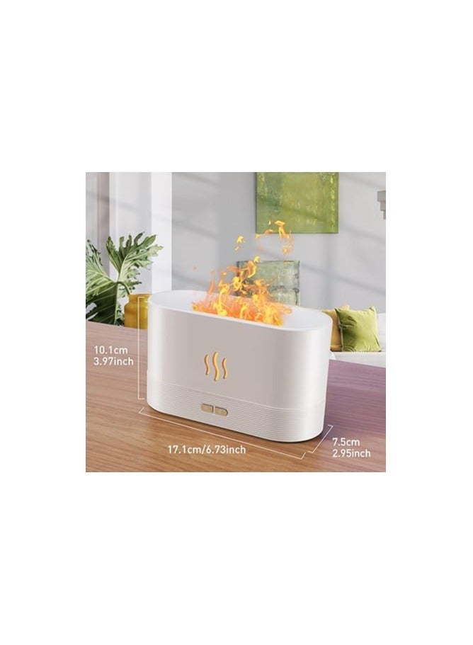 Flame-Shaped Aroma Diffuser – Elegant White – Relaxing Fragrance Experience - Image 1