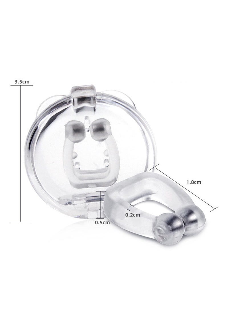 Generic Reusable Clear Silicone Anti-Snoring Device Nose Clip 2-Pack, Comfortable Sleep Aid, Portable Anti-Snoring Tool  - Image 5