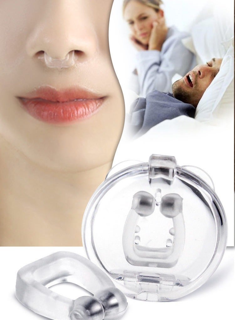 Generic Reusable Clear Silicone Anti-Snoring Device Nose Clip 2-Pack, Comfortable Sleep Aid, Portable Anti-Snoring Tool  - Image 4