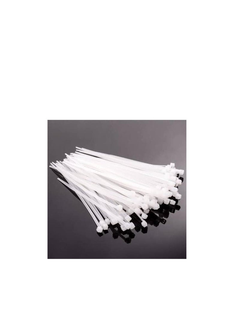 Generic - Plastic tie jumper wire, 30 mm, number of pieces: 100, white color, highly resistant, for use in closed and open places - Image 1