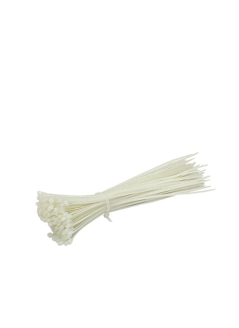 Generic - Plastic tie jumper wire, 30 mm, number of pieces: 100, white color, highly resistant, for use in closed and open places - Image 1