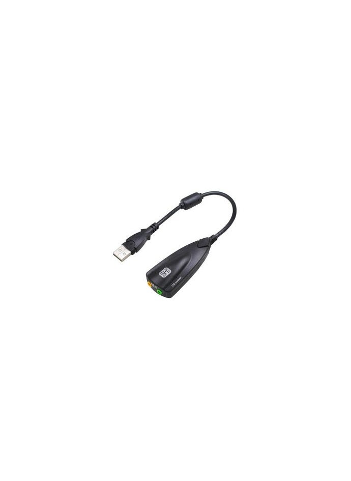Generic OWNVMD USB External Sound Card, 7.1 5HV2 Wired Adapter for Headphones and 3.5mm 3D Audio Microphone for PC, Laptop, Desktop  - Image 1