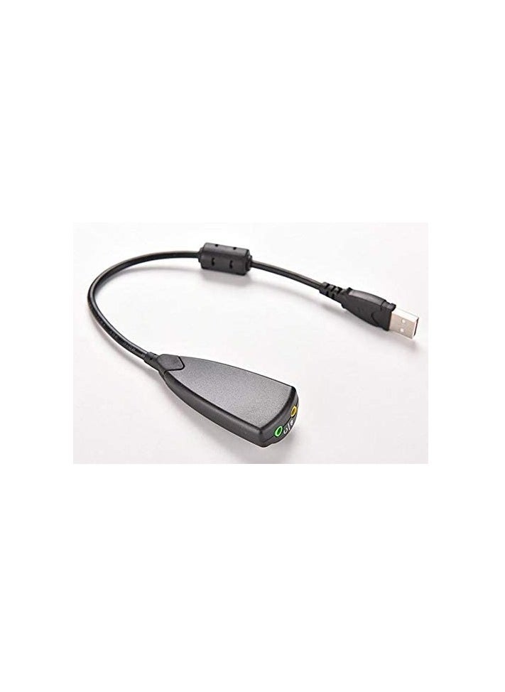 Generic OWNVMD USB External Sound Card, 7.1 5HV2 Wired Adapter for Headphones and 3.5mm 3D Audio Microphone for PC, Laptop, Desktop  - Image 2