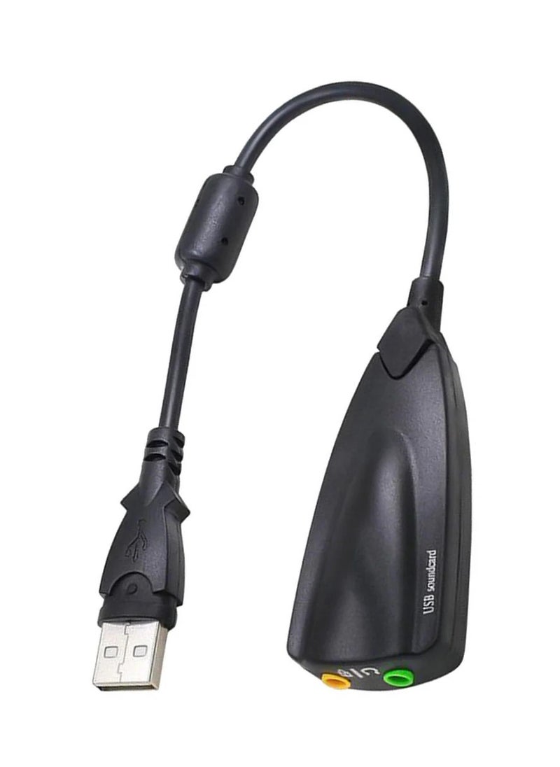 OWNVMD USB External Sound Card, 7.1 5HV2 Wired Adapter for Headphones and 3.5mm 3D Audio Microphone for PC, Laptop, Desktop