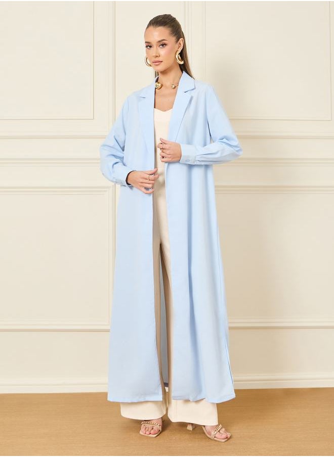 Styli - Notch Lapel Collar Tailored Regular Fit Maxi Kimono - Image 1