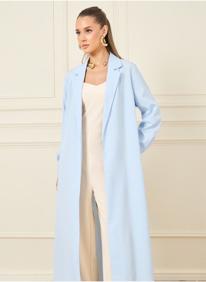 Styli - Notch Lapel Collar Tailored Regular Fit Maxi Kimono - Image 1