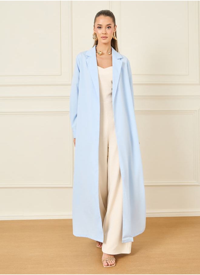 Styli - Notch Lapel Collar Tailored Regular Fit Maxi Kimono - Image 1