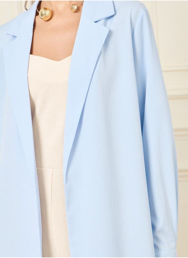 Styli - Notch Lapel Collar Tailored Regular Fit Maxi Kimono - Image 1