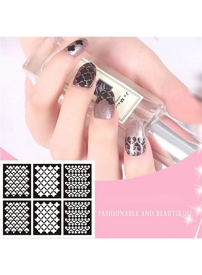 Furimuk Nail Stencils For Nail Art Reusablenail Vinyl Stencils Sticker 144 Pieces 72 Designshollow Diy Manicure Decoration Decals French Tip Nail Guides Supplies（24 Sheets）. - Image 5