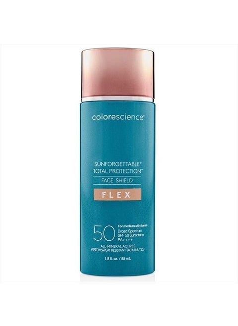 Total Protection Face Shield Flex SPF 50, Zinc Oxide Formula, Medium, 1.8 fl. oz.