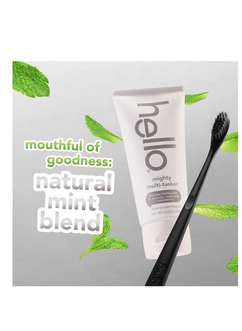 Hello hello Mighty Multitasker Fluoride Toothpaste, 8-in-1 Toothpaste with Minty Flavor, Anticavity, Antigingivitis, Antisensitivity, Strengthens Enamel and Whitens, 2 Pack, 4.0 Oz Tubes  - Image 5