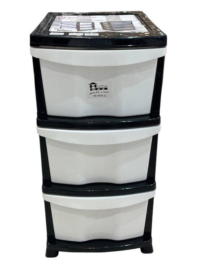 3 tier square plastic storage drawers for storing children's toys and clothes 