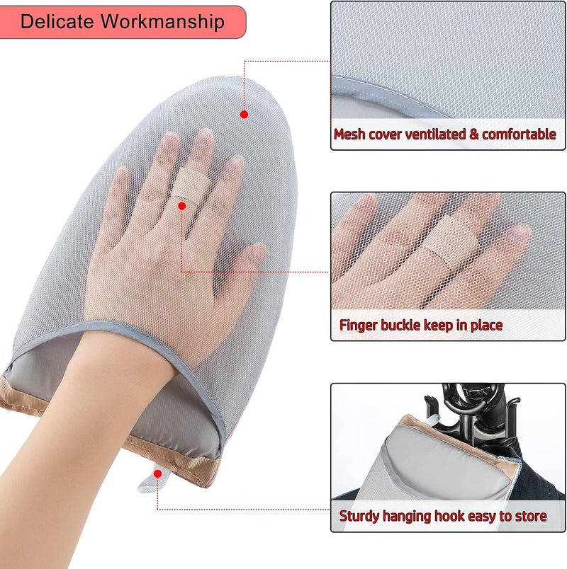 CINPIUK Garment Steamer Ironing Gloves Anti Steam Glove Heat Resistant Garment Steamer Mitt, Garment Steam Accessories for Clothes，White Star - Image 2